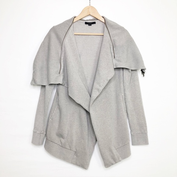All Saints grey diagonal, open closure jacket - Picture 10 of 10